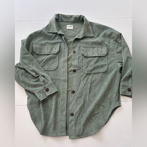 Cisono Shacket Corduroy Sage Green Jacket Large